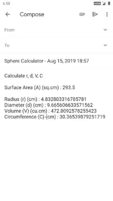 Sphere Calculator android App screenshot 0